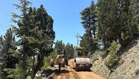 Gazipaşa Belbaşı ve Günnercik yaylaları arasında asfalt hazırlığı