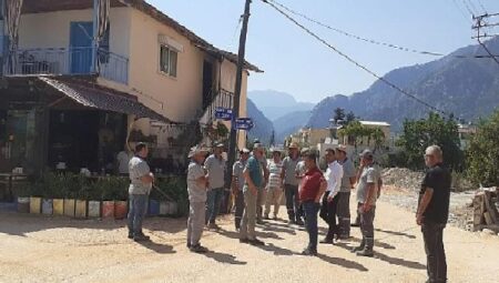 Başkan Topaloğlu Kuzdere’de devam eden çalışmaları inceledi