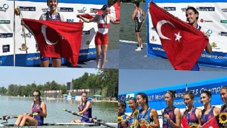 Kürekte kadınlardan büyük başarı 
