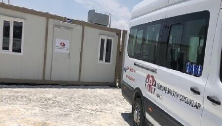 Türkiye Spastik Çocuklar Vakfı’nın deprem bölgesindeki üçüncü hizmet birimi hizmete başladı