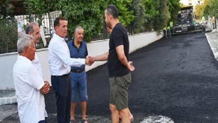 Başkan Özyiğit, yol yapım çalışmalarını yerinde inceledi