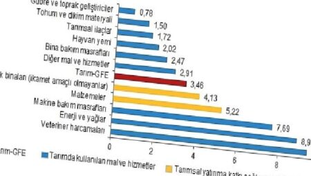 Tarımsal girdi fiyat endeksi (Tarım-GFE) yıllık yüzde 27,70, aylık yüzde 3,46 arttı