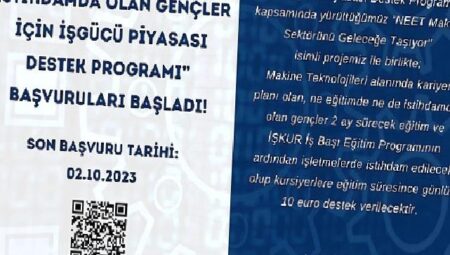 Gençlere günlük 10 Euro harçlık ve makine eğitimi
