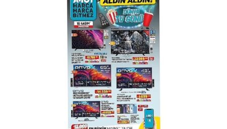 A101’de Dünya Televizyon Gününe Özel Birbirinden Çeşitli Televizyonlar Satışa Sunuluyor