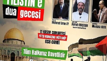 Filistin’e Dua Gecesi Düzenlenecek
