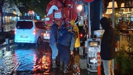 Şiddetli yağışlarda isu’dan yoğun mesai