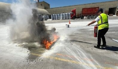 Büyükşehir İtfaiyesinden Eczacıbaşı’na eğitim