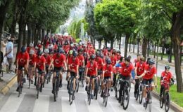 Kocaeli’de pedallar ‘Barış’ için çevrildi