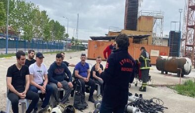 Tekirdağ’dan gelip itfaiyeden eğitim aldılar