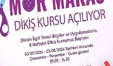 Kadınlar Mor Makas ile dikiş öğrenecek